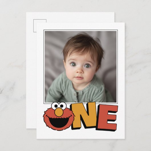 セサミストリート | エルモ - 初めての誕生日ありがとうの詩 ポストカード (正面/裏面)
