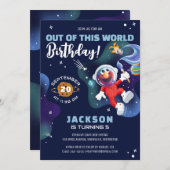 セサミストリート | エルモ - 宇宙を超えた誕生日 招待状 (正面/裏面)