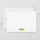 セサミストリート |エルモ – 水玉模様&スターズありがとう ノートカード (裏面)