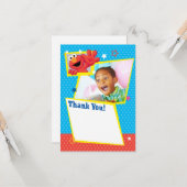 セサミストリート |エルモ – 水玉模様&スターズ誕生日 カード (正面/裏面インサイチュ)