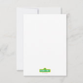 セサミストリート |エルモ – 水玉模様&スターズ誕生日 カード (裏面)