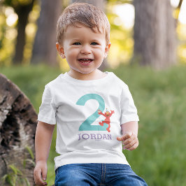 セサミストリート |エルモ – 紙吹雪2歳の誕生日 ベビーTシャツ