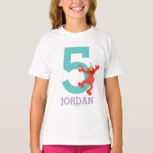 セサミストリート |エルモ – 紙吹雪5誕生日  Tシャツ (正面)