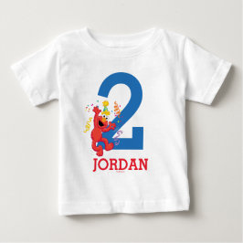 セサミストリート |エルモ – 虹の第2誕生日 ベビーTシャツ