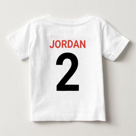 セサミストリート |エルモ – 誕生日ボーイ ベビーTシャツ (裏面)