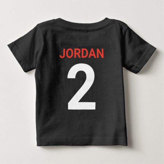 セサミストリート |エルモ – 誕生日ボーイ ベビーTシャツ (裏面)