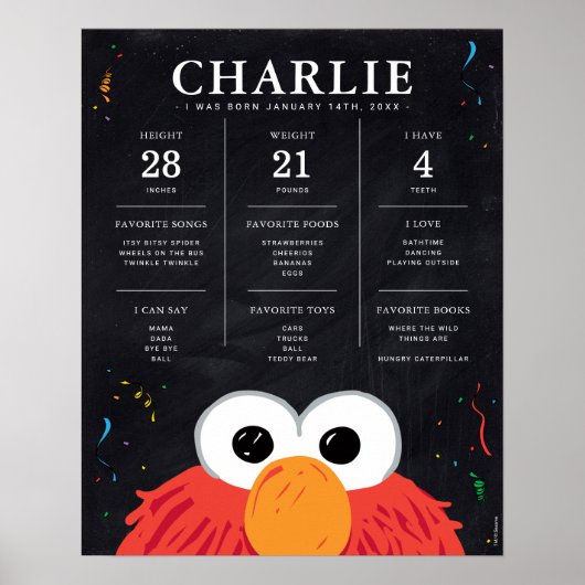 セサミストリート - エルモ | 1歳の誕生日マイルストーン ポスター (正面)