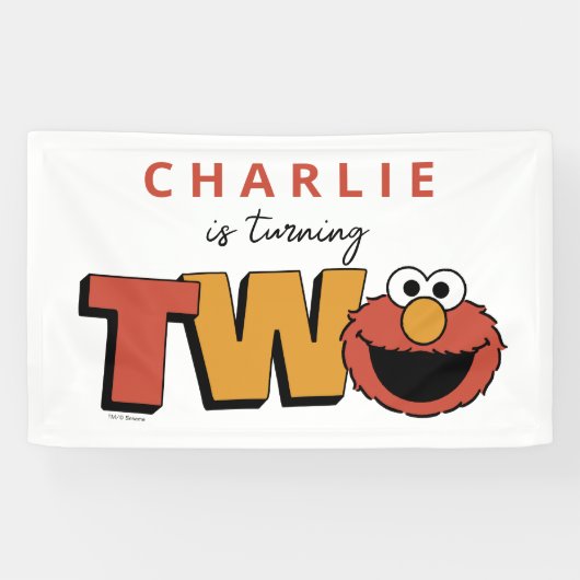 セサミストリート | エルモ - 2歳の誕生日バナー 横断幕 (横)