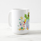 セサミストリート |オスカー – クリスマスツリー コーヒーマグカップ (正面左)