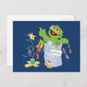 セサミストリート |オスカー – クリスマスツリー ポストカード (正面/裏面)