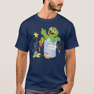 セサミストリート |オスカー – クリスマスツリー Tシャツ
