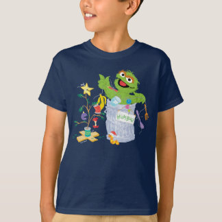 セサミストリート |オスカー – クリスマスツリー Tシャツ