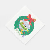 セサミストリート |オスカー・ザ・グルーチ・リース スタンダードランチョンナプキン (角)