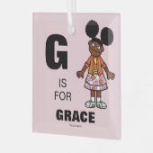 セサミストリート |ガブリエルお名前を追加 ガラスオーナメント (正面左)