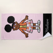 セサミストリート |ガブリエルお名前を追加 ビーチタオル (正面)