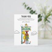 セサミストリート キャラクター&ストリートサイン ありがとうカードセット ポストカード (スタンド正面)