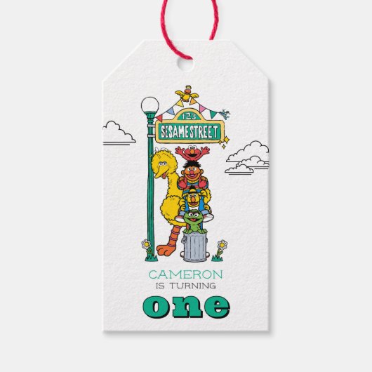 セサミストリート キャラクター＆ストリートサイン ギフトタグ (正面)