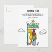 セサミストリート キャラクター & ストリート サイン ありがとう P ポストカード (正面/裏面)