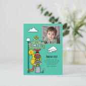 セサミストリート キャラクター & ストリート サイン ありがとう P ポストカード (スタンド正面)