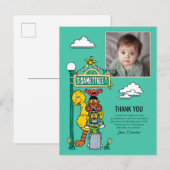 セサミストリート キャラクター & ストリート サイン ありがとう P ポストカード (正面/裏面)