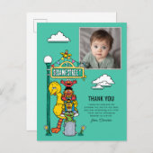 セサミストリート キャラクター & ストリート サイン ありがとう P ポストカード (正面/裏面)