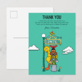 セサミストリート キャラクター & ストリート サイン ありがとう P ポストカード (正面/裏面)