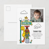 セサミストリート キャラクター & ストリート サイン ありがとう P ポストカード (正面/裏面)