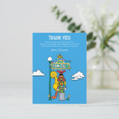 セサミストリート キャラクター & ストリート サイン ありがとう P ポストカード (スタンド正面)