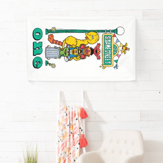 セサミストリート キャラクター ファースト バースデー バナー 横断幕 (インサイチュ)