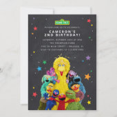 セサミストリート キャラクター 黒板 招待状 (正面)