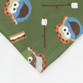 セサミストリート |キャンプは友達と一緒におもしろいを楽しむ フリースブランケット (角)