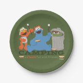 セサミストリート |キャンプは友達と一緒におもしろいを楽しむ ペーパープレート (正面)