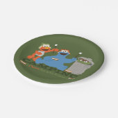 セサミストリート |キャンプは友達と一緒におもしろいを楽しむ ペーパープレート (アングル)