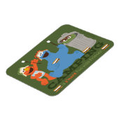 セサミストリート |キャンプは友達と一緒におもしろいを楽しむ マグネット (左側)