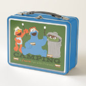 セサミストリート |キャンプは友達と一緒におもしろいを楽しむ メタルランチボックス (正面)