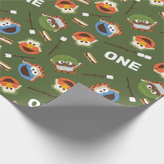 セサミストリート |キャンプは友達と一緒におもしろいを楽しむ ラッピングペーパー (角)