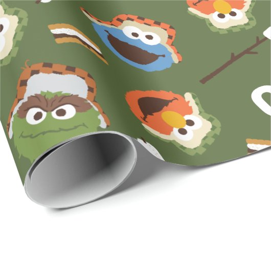 セサミストリート |キャンプは友達と一緒におもしろいを楽しむ ラッピングペーパー (ロールコーナー)