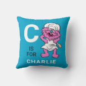 セサミストリート |クッキパーソナライズされたーの怪物投げ クッション (裏面)