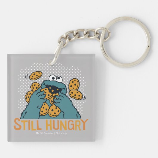 セサミストリート |クッキーの怪物 – まだお腹が空いている キーホルダー (裏面)