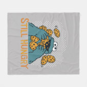 セサミストリート |クッキーの怪物 – まだお腹が空いている フリースブランケット (正面(横))