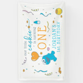 セサミストリート |クッキーモンスター1歳の誕生日 横断幕 (縦)