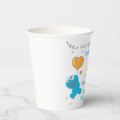 セサミストリート |クッキーモンスター1歳の誕生日  紙コップ (正面)