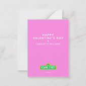 セサミストリート | クッキーモンスター ピンクハート ノートカード (裏面)