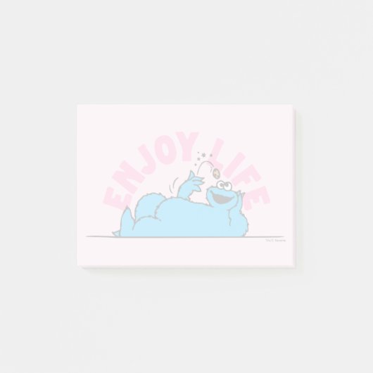 セサミストリート | クッキーモンスター 楽しい人生 ポストイット (正面)