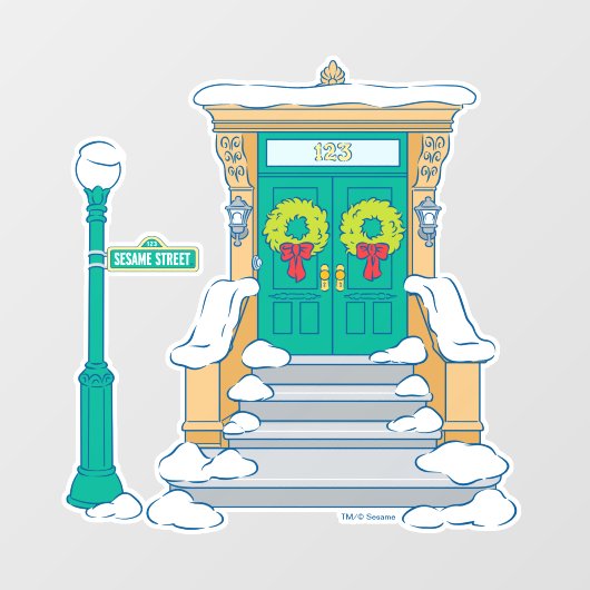 セサミストリート |クリスマスドアステップ ウィンドウサイン (シート)