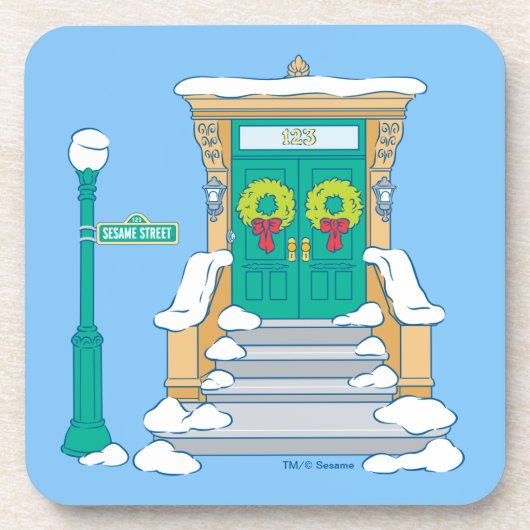 セサミストリート |クリスマス・ドアステップ コースター (正面)