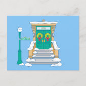 セサミストリート |クリスマス・ドアステップ ポストカード (正面)