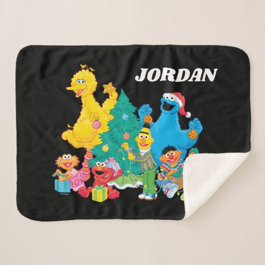 セサミストリート |クリスマス・パル シェルパブランケット (正面(横))
