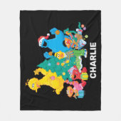 セサミストリート |クリスマス・パル フリースブランケット (正面)