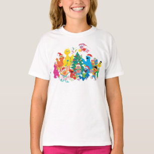 セサミストリート クリスマス(集団) Tシャツ